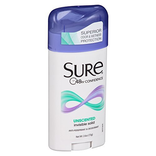 SURE Antiperspirant Deodorant Solid Unscented 2.6 oz (Pack of 6) – Long-Lasting Odor & Wetness Protection Avelisse