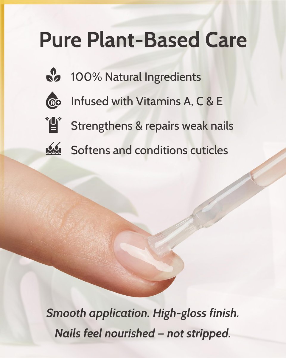 Karma Organic Deep Nutrition Nail Strengthener for Thin Nails and Growth - Non-Toxic Vegan Nail Hardener & Ridge Filler Base Coat (0.43 FL Oz) Avelisse