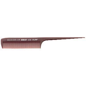 Krest Goldilocks G5 8-1/2 Inch Rattail Comb – Extra-Fine Tooth, Heat Resistant, Burgundy (12-Pack) Avelisse