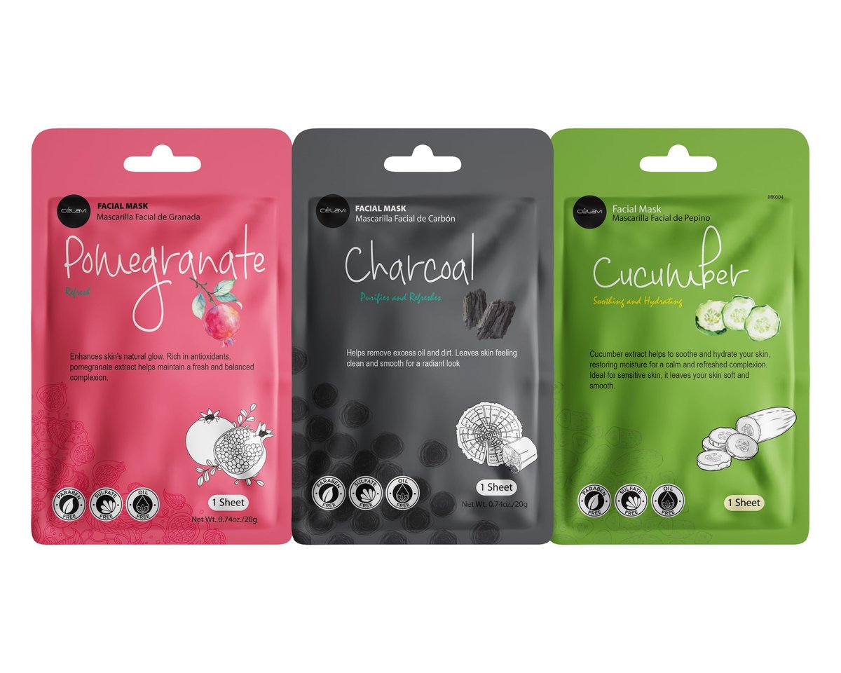 Celavi Essence Facial Face Mask Paper Sheet – Korea Skin Care Moisturizing 9 Pack (Mix of 9) - görsel 13