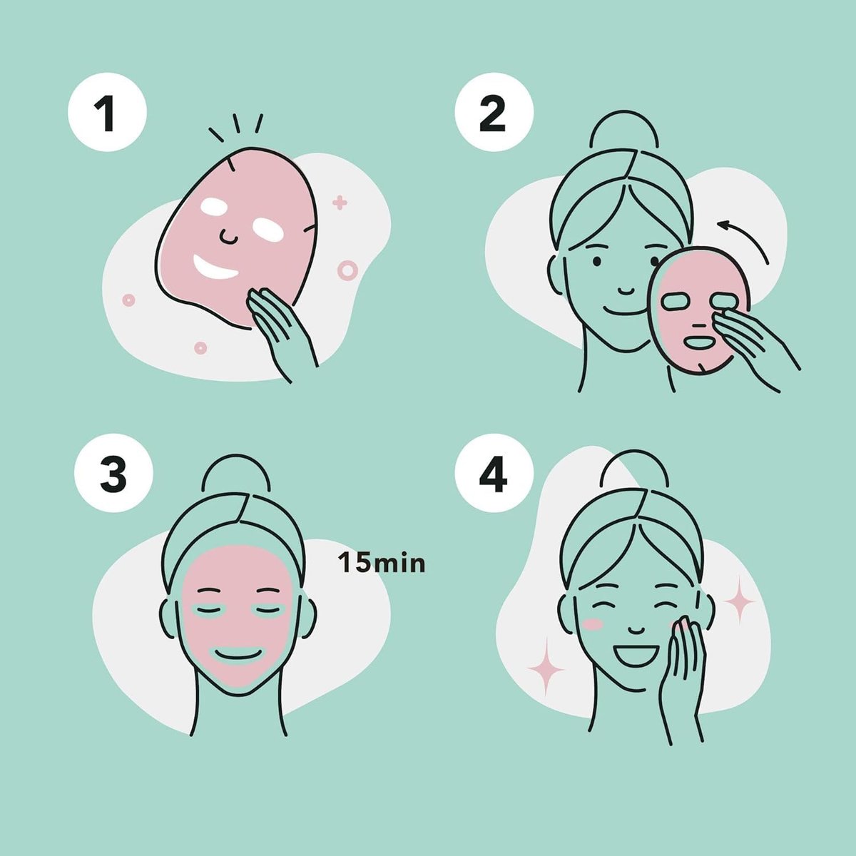 Celavi Essence Facial Face Mask Paper Sheet – Korea Skin Care Moisturizing 9 Pack (Mix of 9) - görsel 5