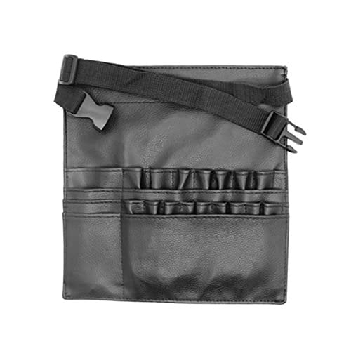Groupcow 22 Pockets Professional Cosmetic Makeup Brush Bag with Artist Belt Strap, Black, 26.7x13 Inch - görsel 2