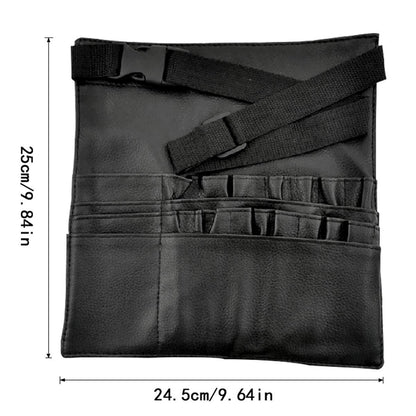 Groupcow 22 Pockets Professional Cosmetic Makeup Brush Bag with Artist Belt Strap, Black, 26.7x13 Inch