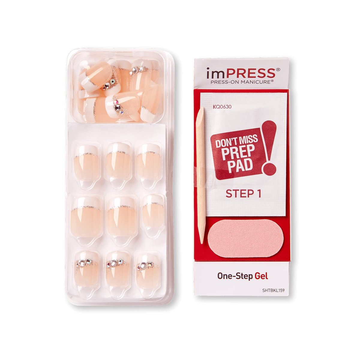 KISS imPRESS Press-On Manicure - Believe, Short Length Square, 30 Nails with PureFit Technology - görsel 11