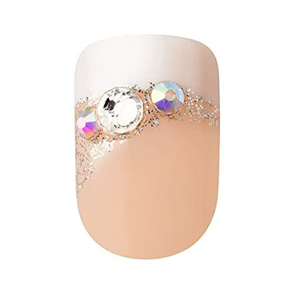 KISS imPRESS Press-On Manicure - Believe, Short Length Square, 30 Nails with PureFit Technology