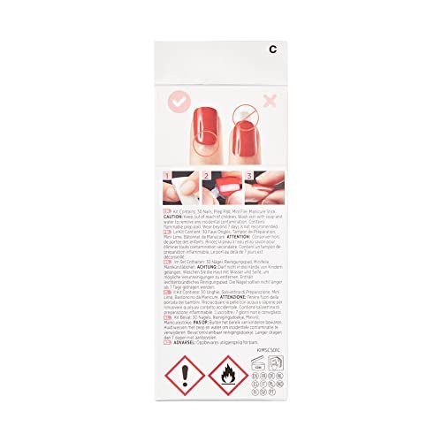 KISS imPRESS Press-On Manicure - Believe, Short Length Square, 30 Nails with PureFit Technology - görsel 16