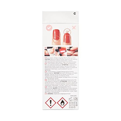 KISS imPRESS Press-On Manicure - Believe, Short Length Square, 30 Nails with PureFit Technology