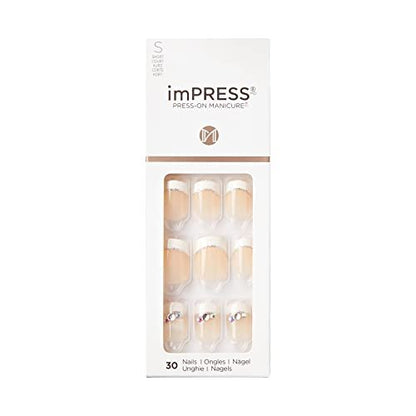 KISS imPRESS Press-On Manicure - Believe, Short Length Square, 30 Nails with PureFit Technology