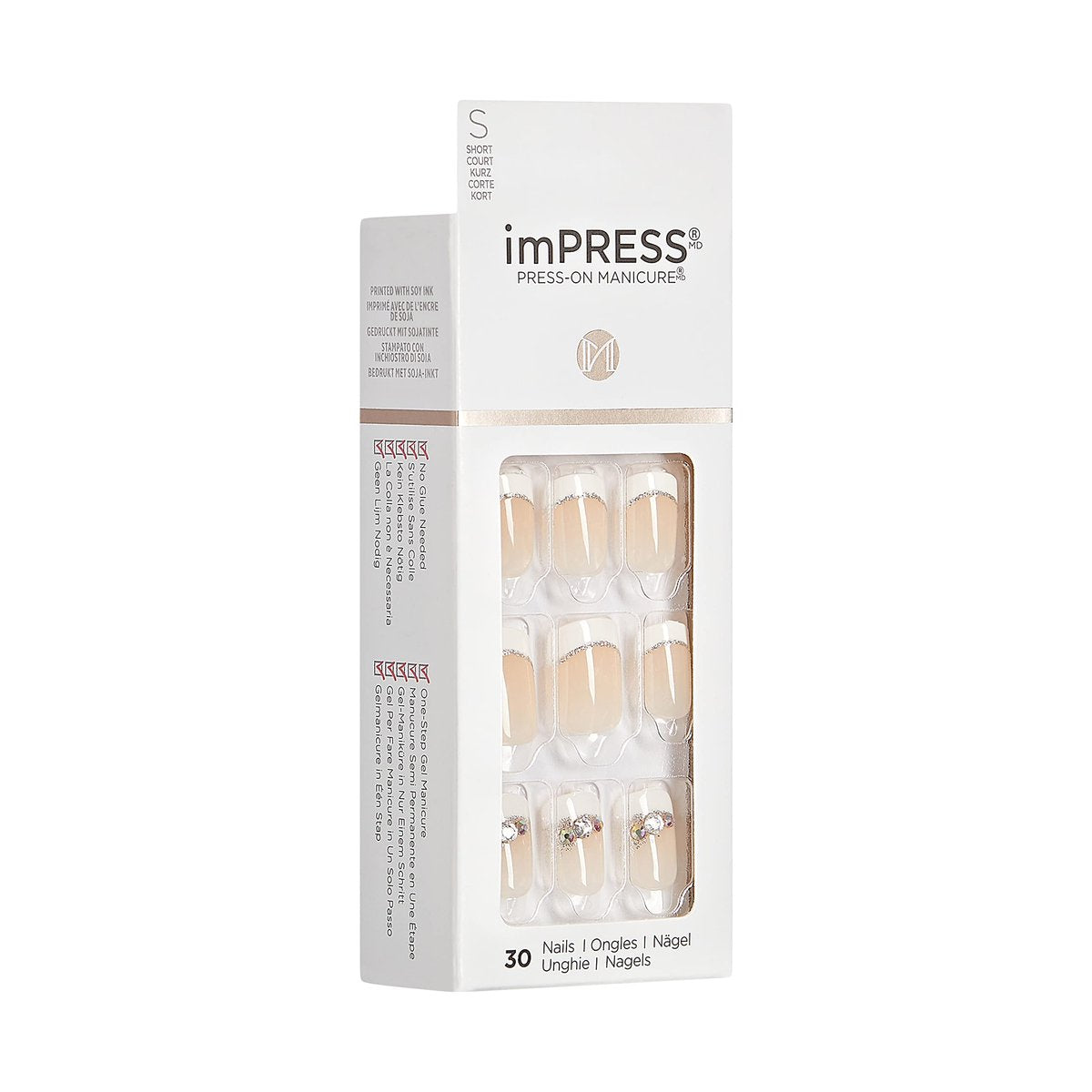 KISS imPRESS Press-On Manicure - Believe, Short Length Square, 30 Nails with PureFit Technology - görsel 13