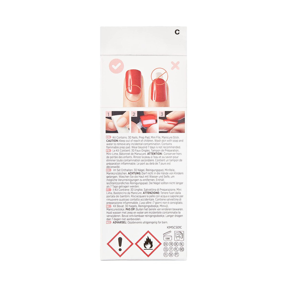 KISS imPRESS Press-On Manicure - Believe, Short Length Square, 30 Nails with PureFit Technology - görsel 15