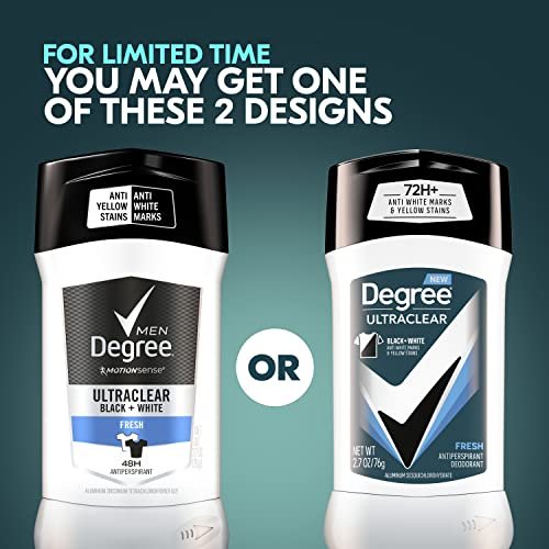 Degree Men UltraClear Antiperspirant Deodorant Fresh, Pack of 12, 72-Hour Sweat & Odor Protection with MotionSense Technology, 2.7 oz Each Avelisse