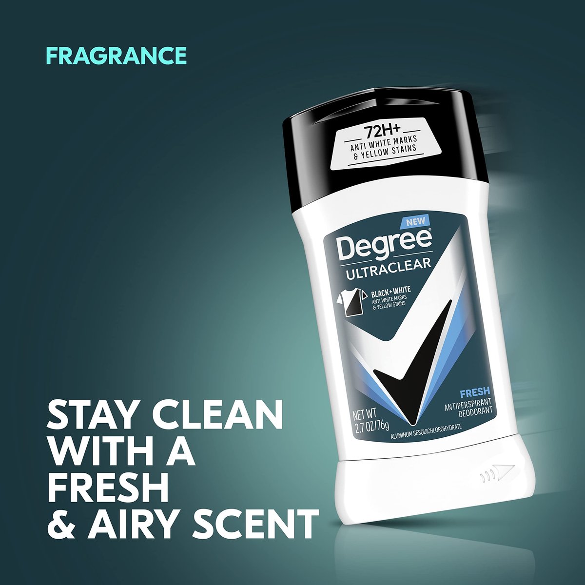 Degree Men UltraClear Antiperspirant Deodorant Fresh, Pack of 12, 72-Hour Sweat & Odor Protection with MotionSense Technology, 2.7 oz Each Avelisse
