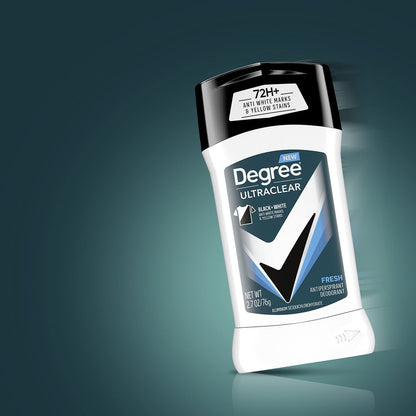 Degree Men UltraClear Antiperspirant Deodorant Fresh, Pack of 12, 72-Hour Sweat & Odor Protection with MotionSense Technology, 2.7 oz Each Avelisse