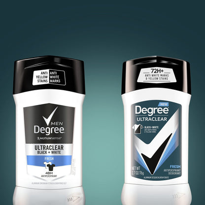 Degree Men UltraClear Antiperspirant Deodorant Fresh, Pack of 12, 72-Hour Sweat & Odor Protection with MotionSense Technology, 2.7 oz Each Avelisse