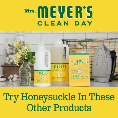 Mrs. Meyer's Clean Day Hand Lotion for Dry Hands, Non-Greasy Moisturizer with Essential Oils, Honeysuckle, 12 oz