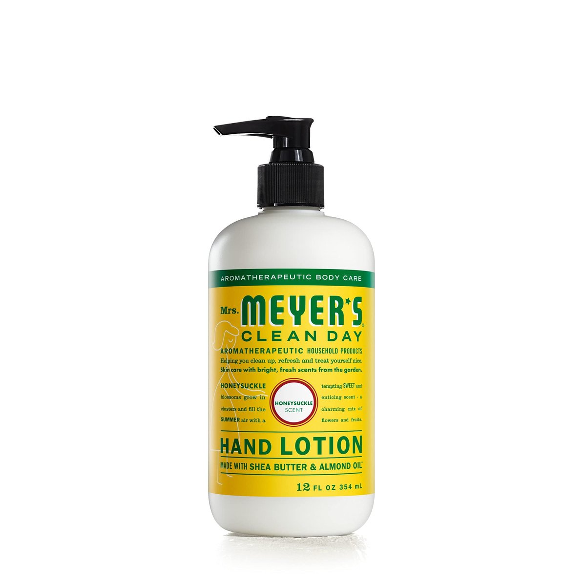 Mrs. Meyer's Clean Day Hand Lotion for Dry Hands, Non-Greasy Moisturizer with Essential Oils, Honeysuckle, 12 oz - görsel 1