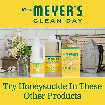 Mrs. Meyer's Clean Day Hand Lotion for Dry Hands, Non-Greasy Moisturizer with Essential Oils, Honeysuckle, 12 oz
