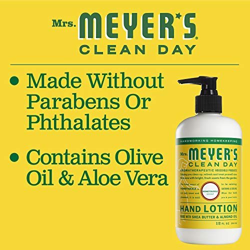 Mrs. Meyer's Clean Day Hand Lotion for Dry Hands, Non-Greasy Moisturizer with Essential Oils, Honeysuckle, 12 oz - görsel 6