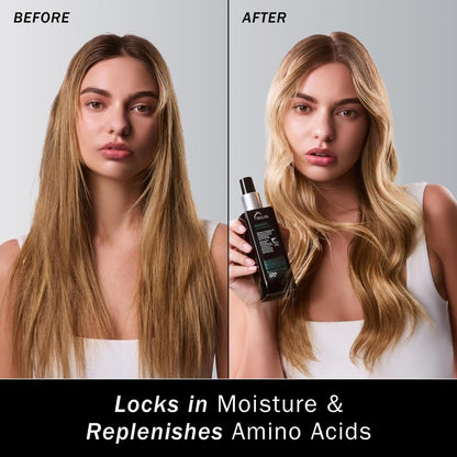 TRUSS Amino Heat Protection Spray for Hair - Anti Frizz Leave In Hair Spray - Infused with Essential Oils to Hydrate & Replenish Amino Acids - Color Safe Heat Protectant & Detangler (7.61 oz) Avelisse