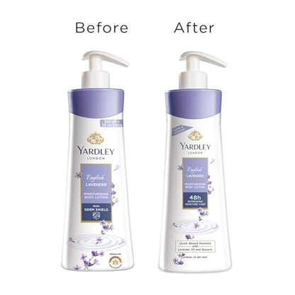 YARDLEY LONDON English Lavender Hand & Body Lotion for Women, 400ml - Nourishing Moisturizer for Dry Skin