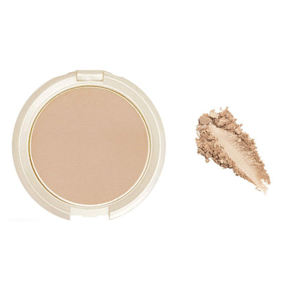 Elizabeth Mott Show Me Your Glow 2-in-1 Powder Highlighter and Shimmer Eye Shadow - Natural Champagne Glow, Cruelty-Free & Paraben-Free (10g)