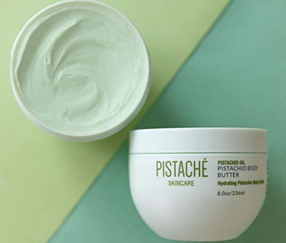 Pistaché Skincare Pistachio Oil Whipped Body Butter Cream – Rich Moisturizer for Dry Skin with Vitamin E & Antioxidant Protection, 8 oz Avelisse