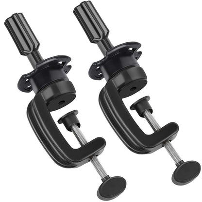 Teenitor Wig Mannequin Head Stand, 2 Pack Cosmetology Manikin Stand - Black Wig Stand Holder for Styling and Display