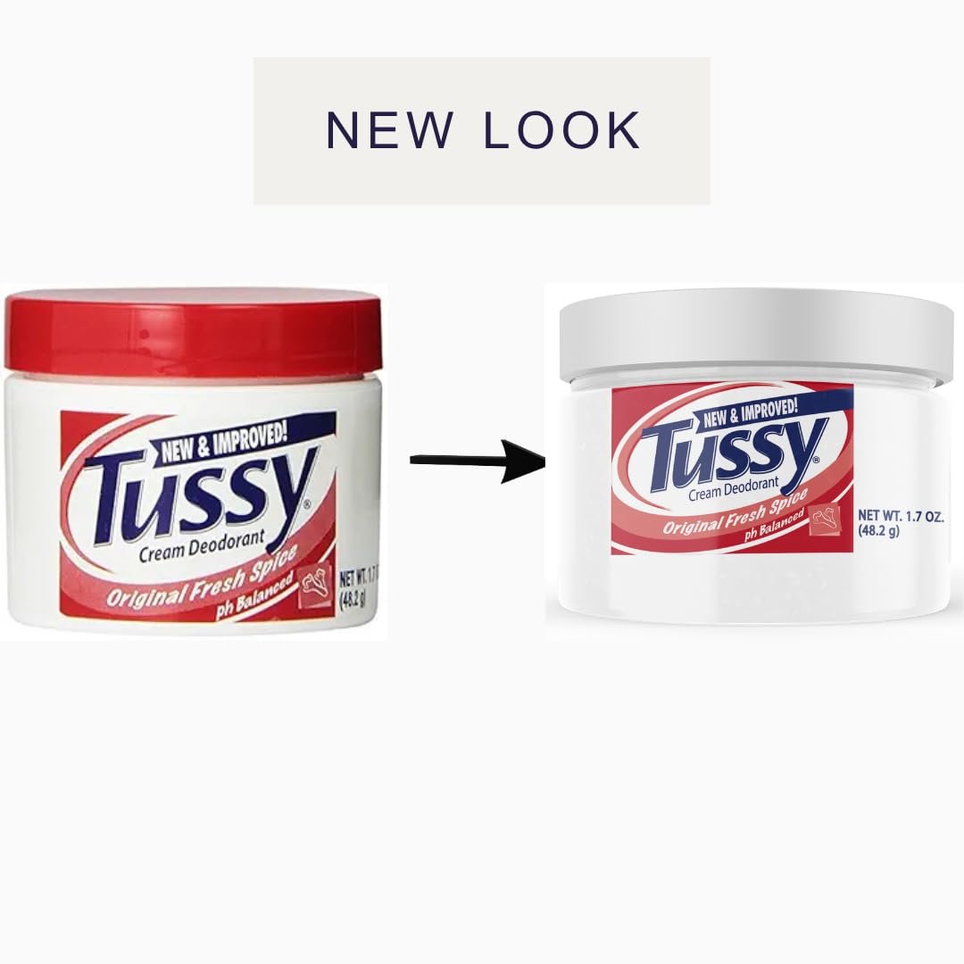 Tussy Cream Deodorant Original Fresh Spice 1.7 oz – Long-Lasting Odor Protection, Smooth Cream Formula, Gentle Underarm Care for Men & Women Avelisse