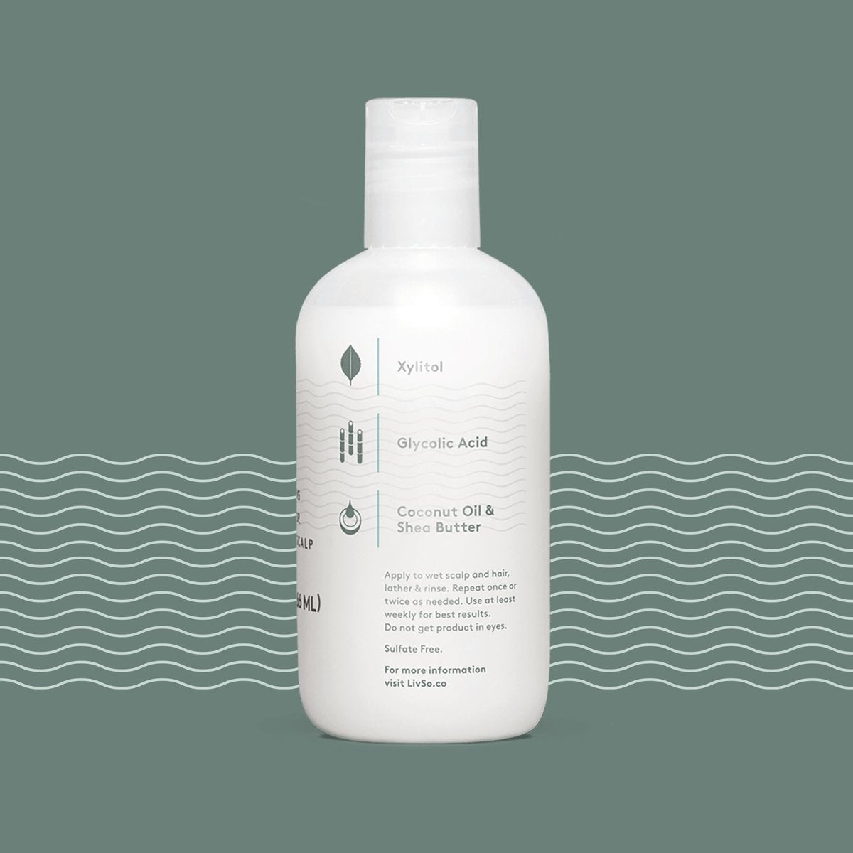 LivSo Moisturizing Scalp Shampoo - 8.5 Fl Oz - Naturally Derived Formula for Dry Hair & Scalp Avelisse