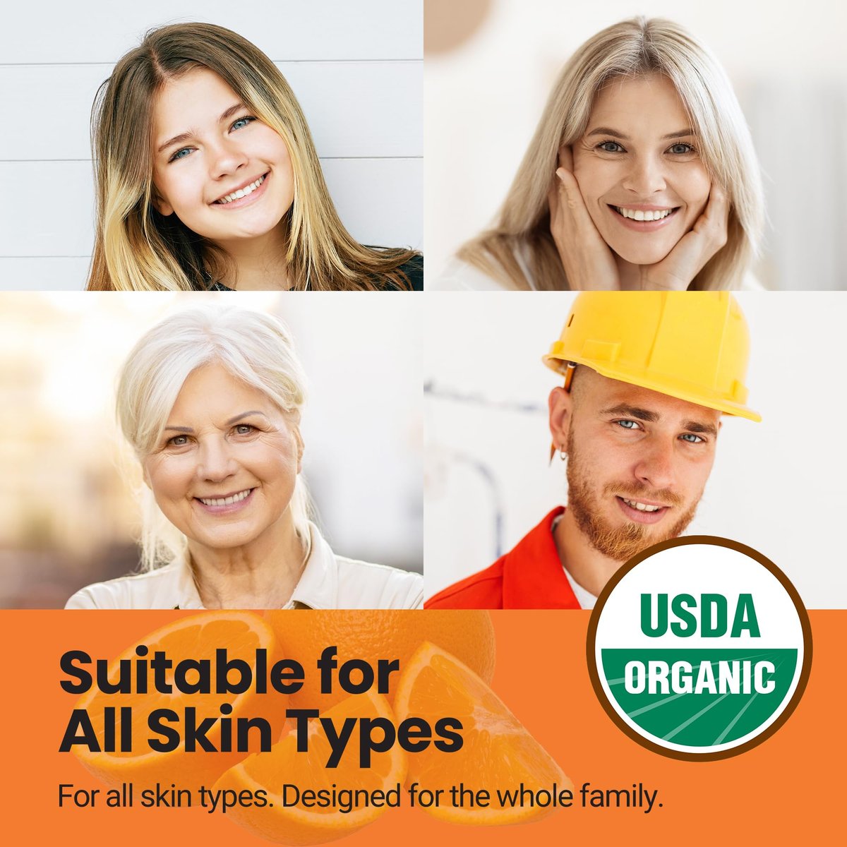 Organic Orange Hand Salve – Over 50% Jojoba Oil, Beeswax & Avocado Oil – Bright Citrus Balm for Dry Hands, Feet, Cuticles & Sensitive Skin (2 oz) Avelisse