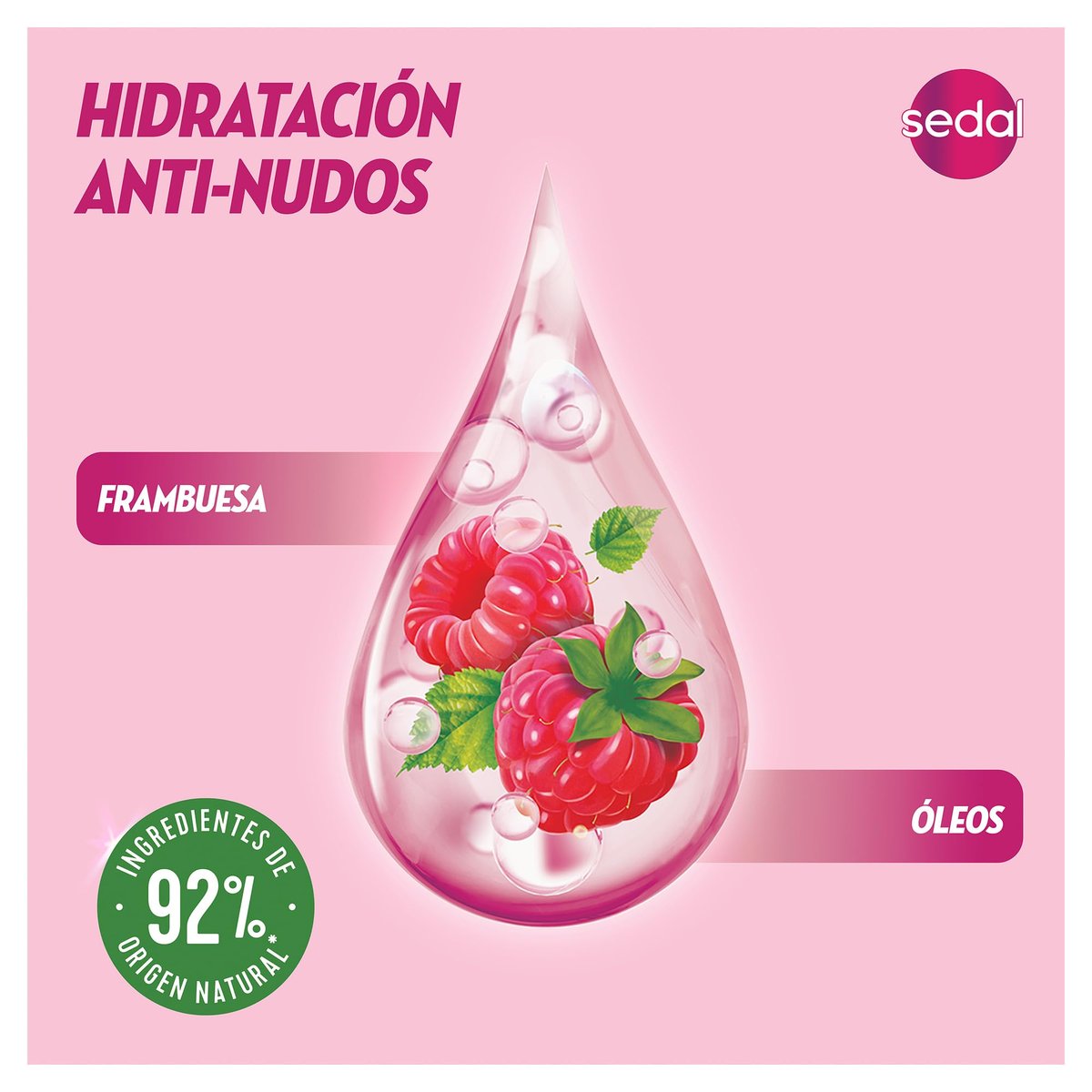 Sedal Hidratacion Anti Nudos Styling Cream 300 ml - Detangling & Moisturizing Hair Cream - görsel 4