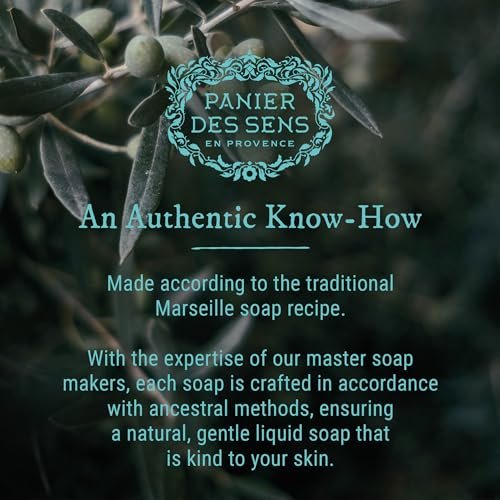 Panier des Sens Jasmine Liquid Hand Soap – French Savon de Marseille, 97% Natural Ingredients, Gentle & Moisturizing Hand Wash, 16.9 fl oz Avelisse