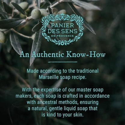 Panier des Sens Jasmine Liquid Hand Soap – French Savon de Marseille, 97% Natural Ingredients, Gentle & Moisturizing Hand Wash, 16.9 fl oz Avelisse