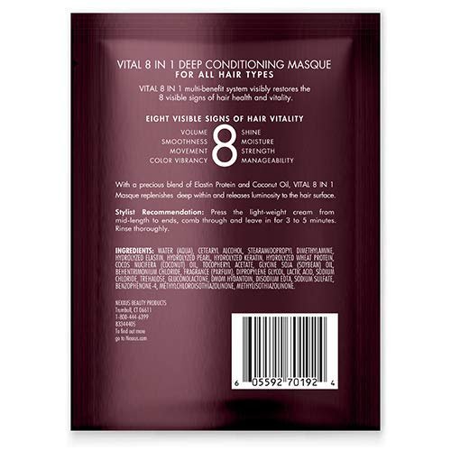 Nexxus Vitall 8-In-1 Coconut & Protein Complex Rejuvenating Masque - Deep Conditioner for Dry, Damaged Hair, 1.5 oz - görsel 2