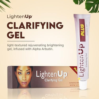 Lighten-Up Plus Clarifying Gel - Brightening Cream for Knuckles, Elbows, Hands, Armpits with Alpha Arbutin & Tamarind Extract - 1 fl oz / 30 ml Avelisse