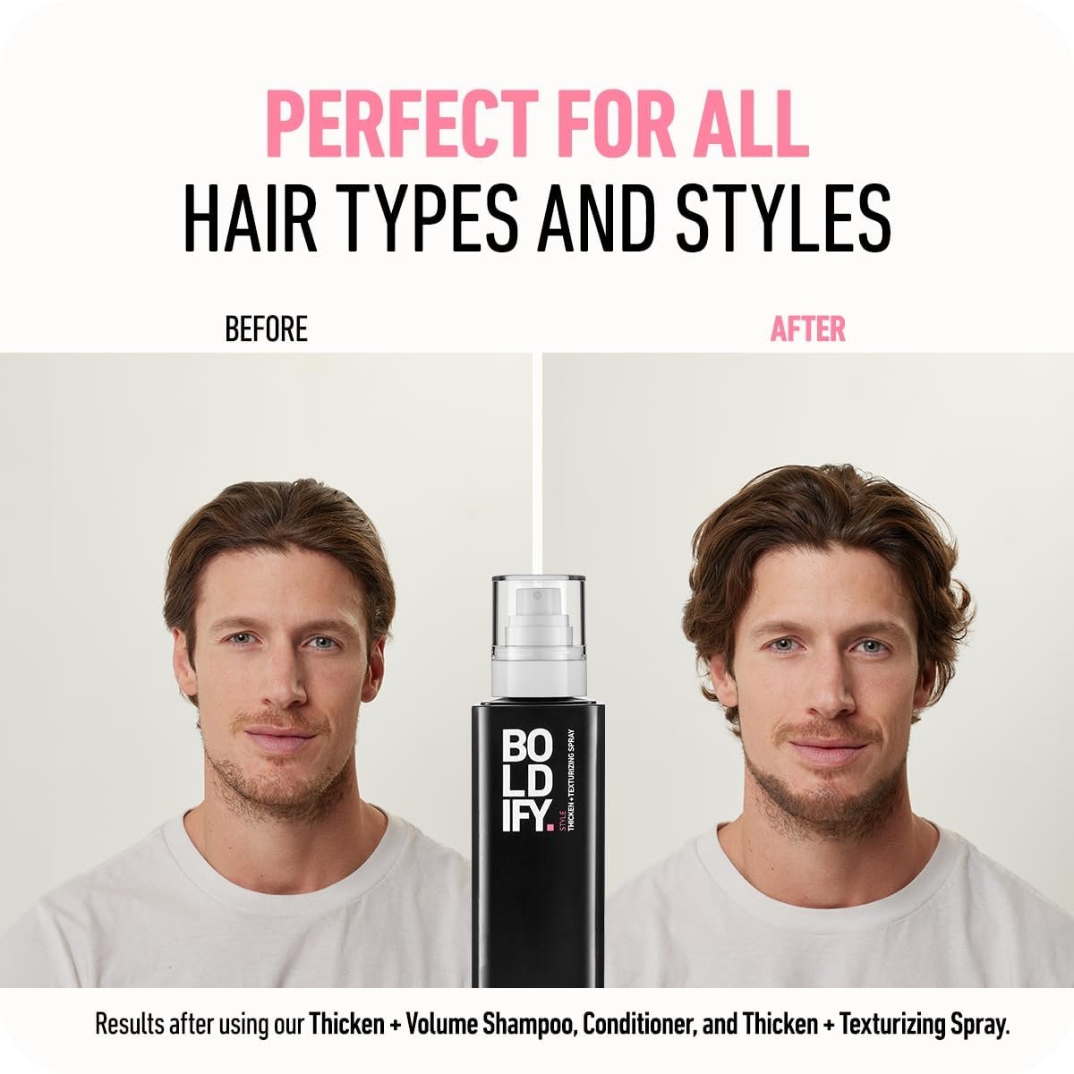 Boldify Hair Thickening Spray - Volume Booster - Stylist-Recommended Texture Spray for Hair Women & Men - 8oz - görsel 11