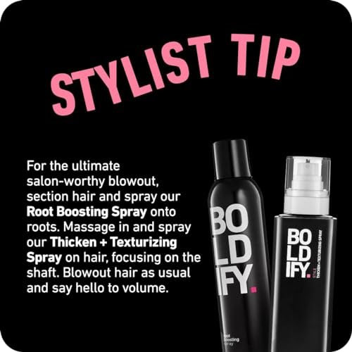 Boldify Hair Thickening Spray - Volume Booster - Stylist-Recommended Texture Spray for Hair Women & Men - 8oz - görsel 18