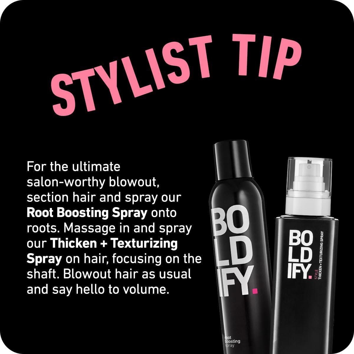 Boldify Hair Thickening Spray - Volume Booster - Stylist-Recommended Texture Spray for Hair Women & Men - 8oz - görsel 17