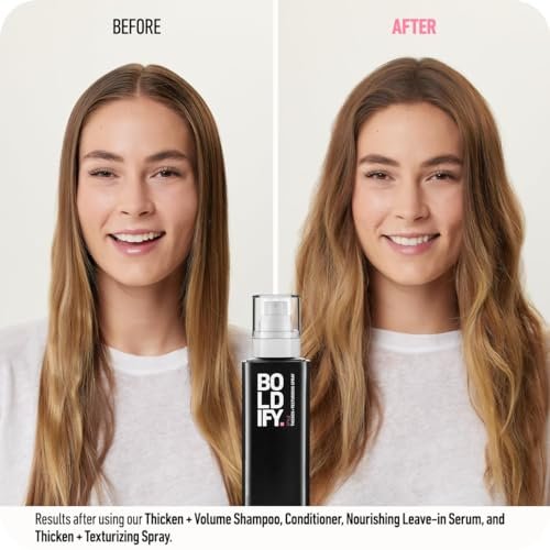 Boldify Hair Thickening Spray - Volume Booster - Stylist-Recommended Texture Spray for Hair Women & Men - 8oz - görsel 6