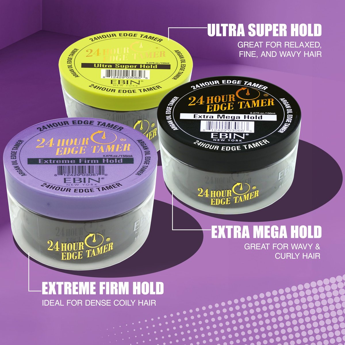 EBIN NEW YORK 24 Hour Edge Tamer Extra Mega Hold - 8.25 oz Avelisse