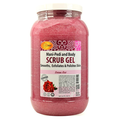 SPA REDI Professional Foot Scrub Gel – Dual-Action Pedicure Treatment for Softer, Nourished Feet (128 oz Gallon) Avelisse