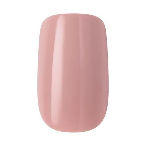 KISS Core Press On Nails - Embullience, Beige, Short Squoval - 32 Nails with Glue, Manicure Stick & Mini File Avelisse