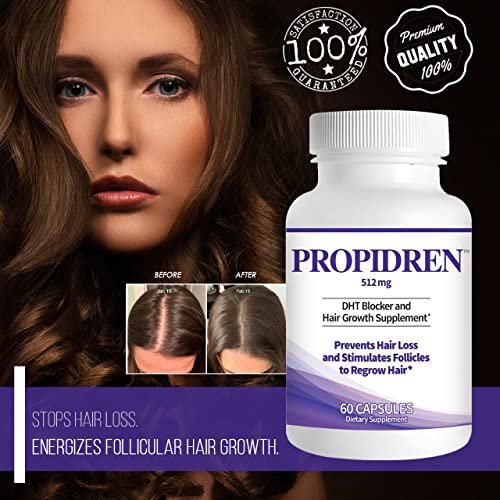Propidren by HairGenics - DHT Blocker & Hair Growth Capsules | Natural Hair Regrowth Treatment for Men & Women Avelisse