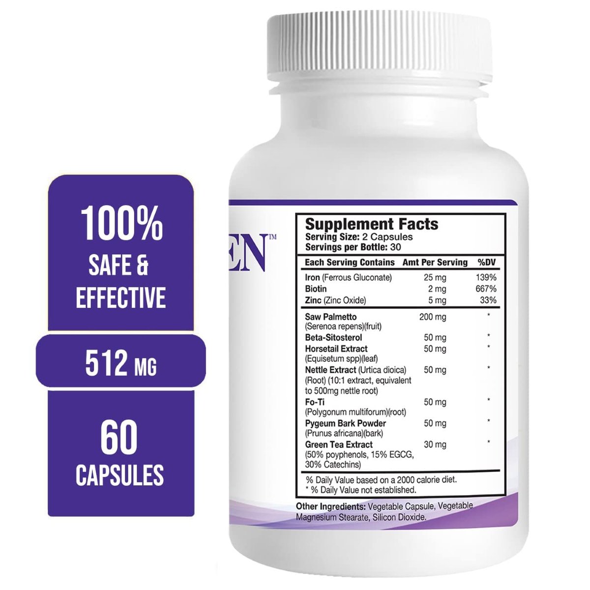 Propidren by HairGenics - DHT Blocker & Hair Growth Capsules | Natural Hair Regrowth Treatment for Men & Women Avelisse