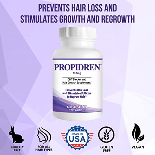 Propidren by HairGenics - DHT Blocker & Hair Growth Capsules | Natural Hair Regrowth Treatment for Men & Women Avelisse