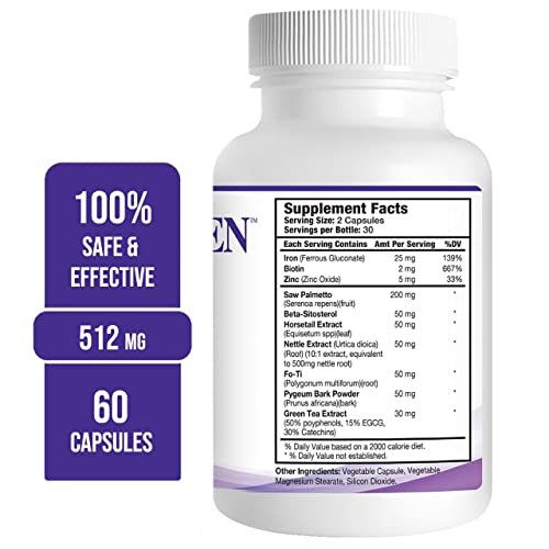 Propidren by HairGenics - DHT Blocker & Hair Growth Capsules | Natural Hair Regrowth Treatment for Men & Women Avelisse