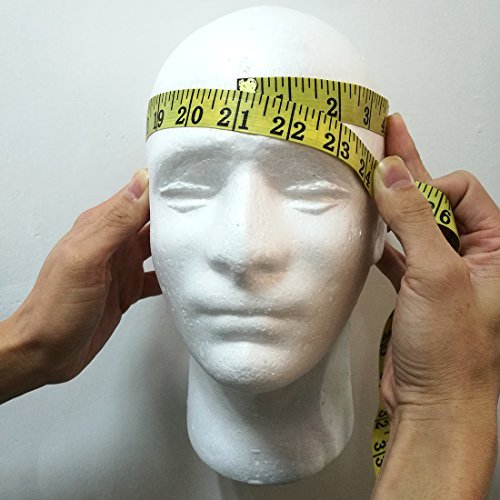 LIAMTU Male Wig Display Mannequin Head Stand – Styrofoam Foam White, 1 Pack Avelisse