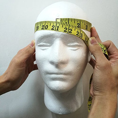 LIAMTU Male Wig Display Mannequin Head Stand – Styrofoam Foam White, 1 Pack Avelisse