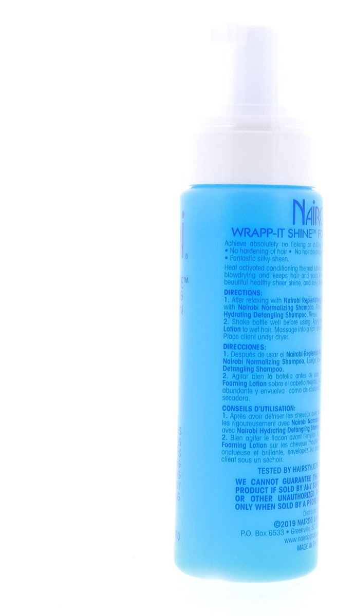 Nairobi Wrapp-It Shine Foaming Lotion - 8 oz, Moisturizing Body & Hair Lotion Avelisse