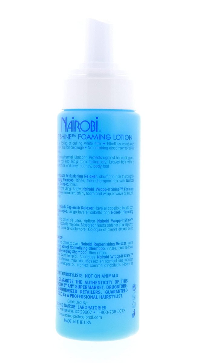 Nairobi Wrapp-It Shine Foaming Lotion - 8 oz, Moisturizing Body & Hair Lotion Avelisse